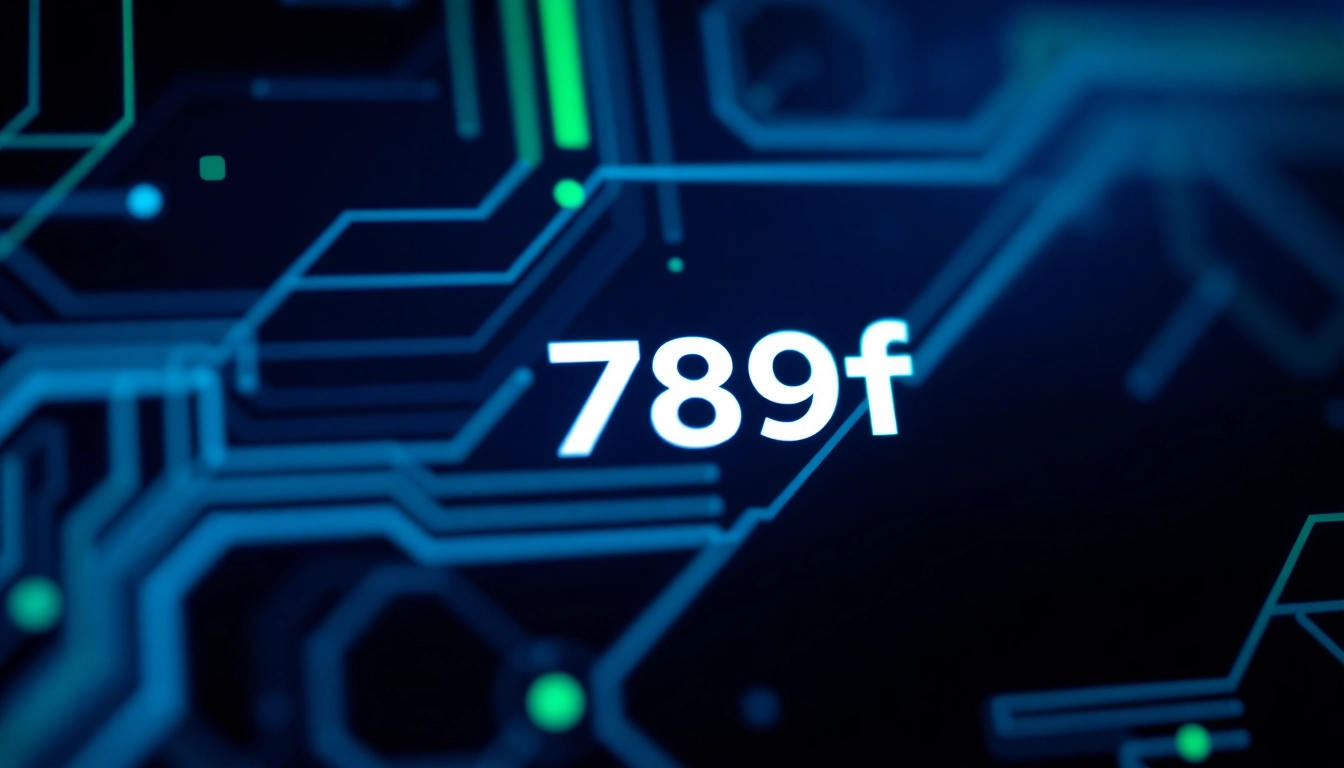 789f branded interface showcasing advanced digital technology with sharp screens and modern design elements, highlighting innovation and user engagement for screen readers.