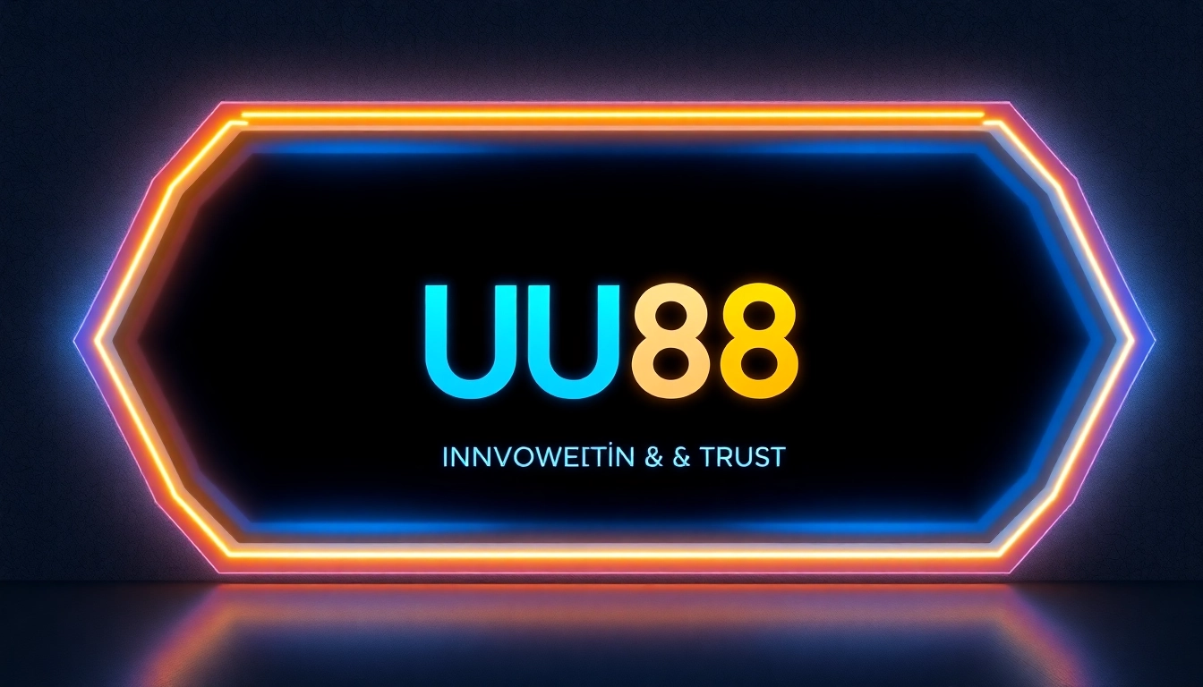Professional UU88 branding logo on a sleek digital background, highlighting trust and innovation.
