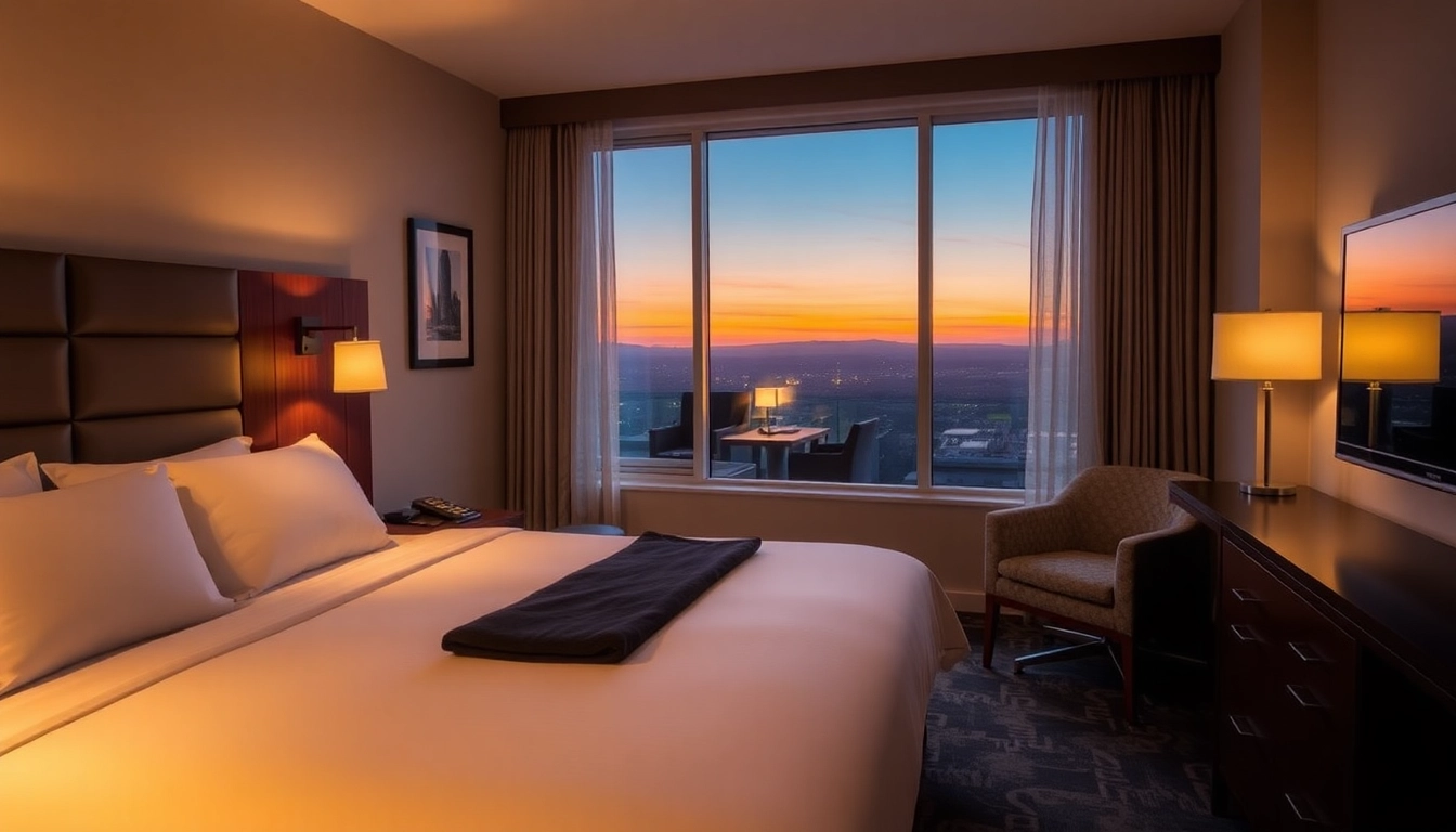 Entspannende Übernachtung in einem gemütlichen Hotelzimmer mit Blick auf die Natur, ideal für Erholung und Komfort.