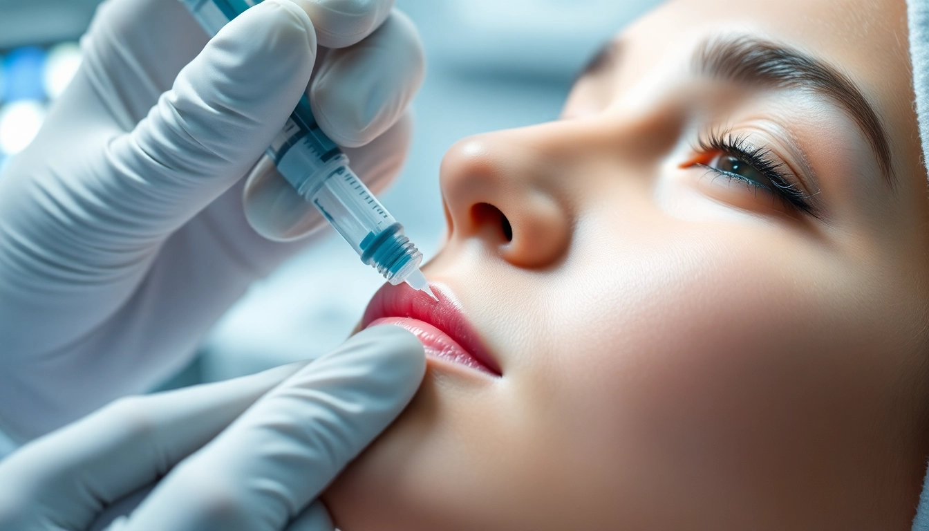 Procedure for Fettwegspritze Zürich: an injection in a clinical setting demonstrating targeted fat reduction techniques.