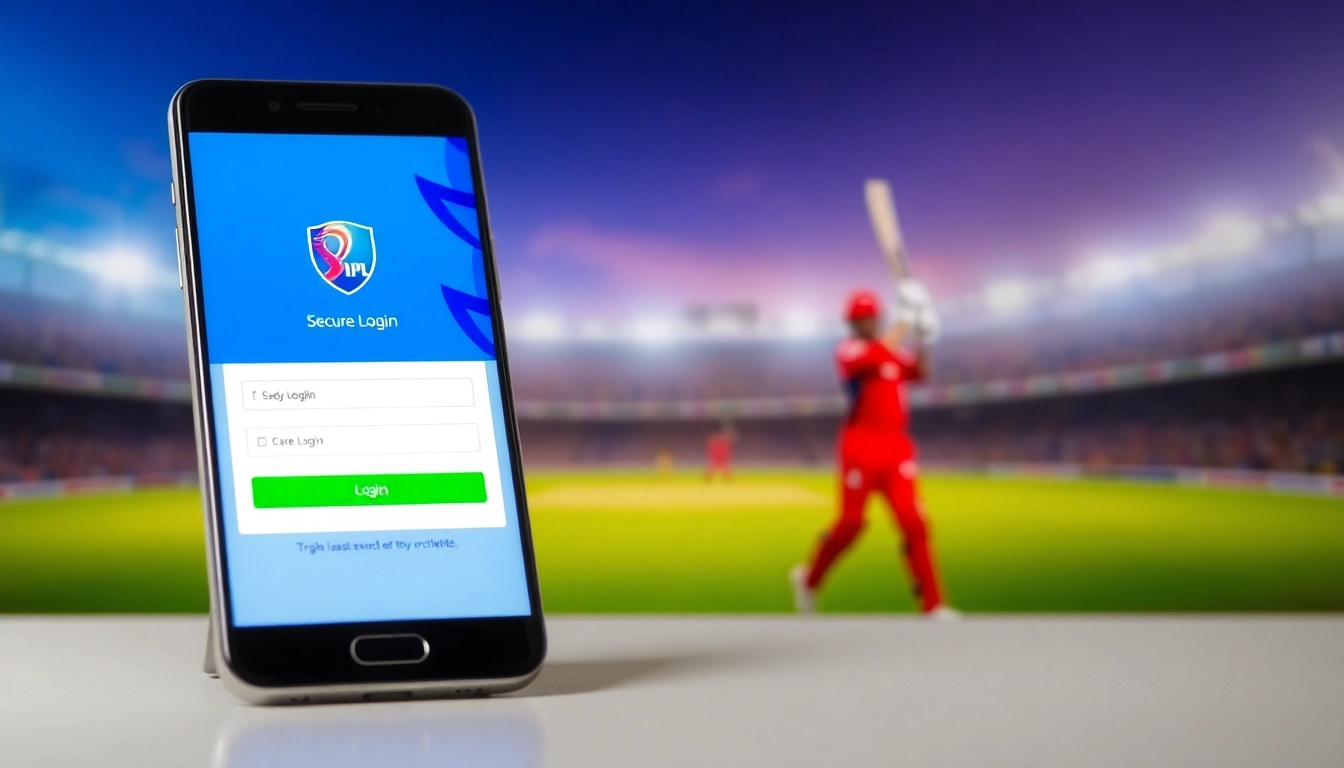 Close-up of a person entering credentials on Reddy Anna Login page with IPL match visuals in the background, emphasizing secure access and sports betting.