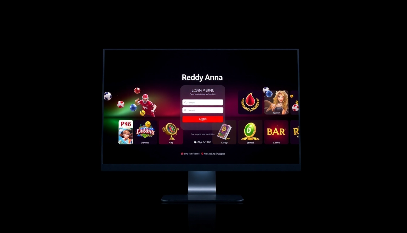 Easy Reddy Anna Login interface on a secure website with sports and casino options for quick access.