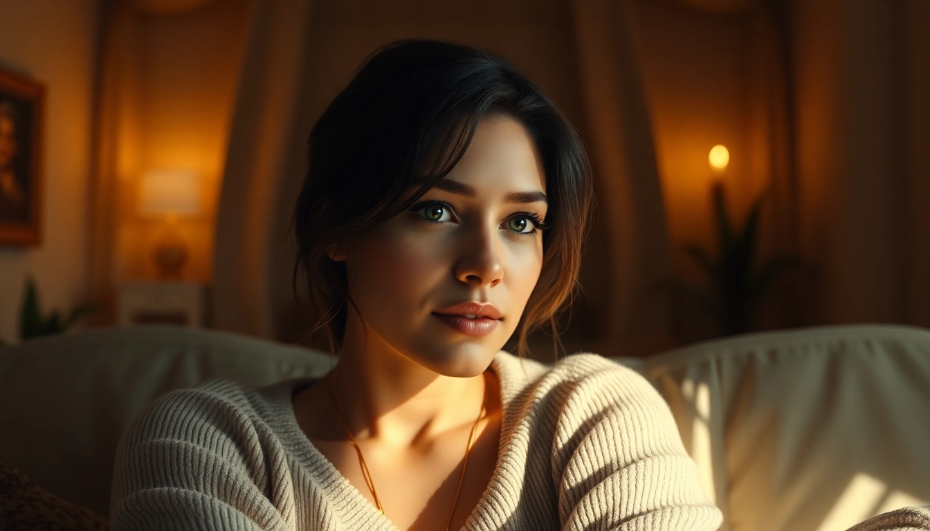 Detailed NSFW AI-generated scene showcasing a hyper-realistic virtual influencer with expressive features and intimate pose for adult content exploration.