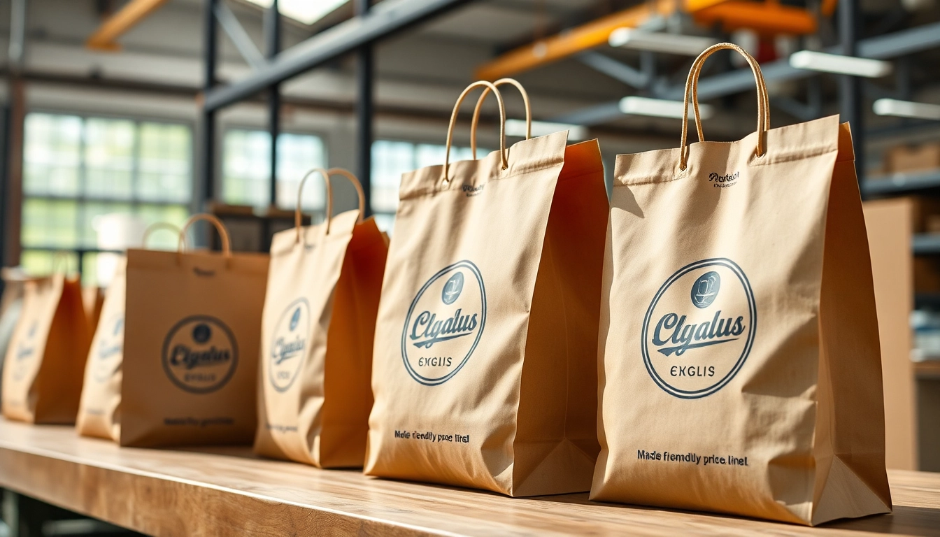 High-quality kraft paper bag with custom printing, showcasing eco-friendly design and durable